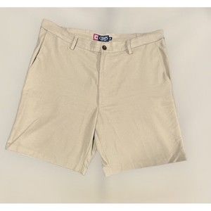 Chaps  Solid Flat Front Khaki Casual Shorts